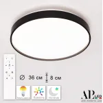 Светильник потолочный APL LED Toscana PRO 3315.XM302-2-374/24W Black от ImperiumLoft