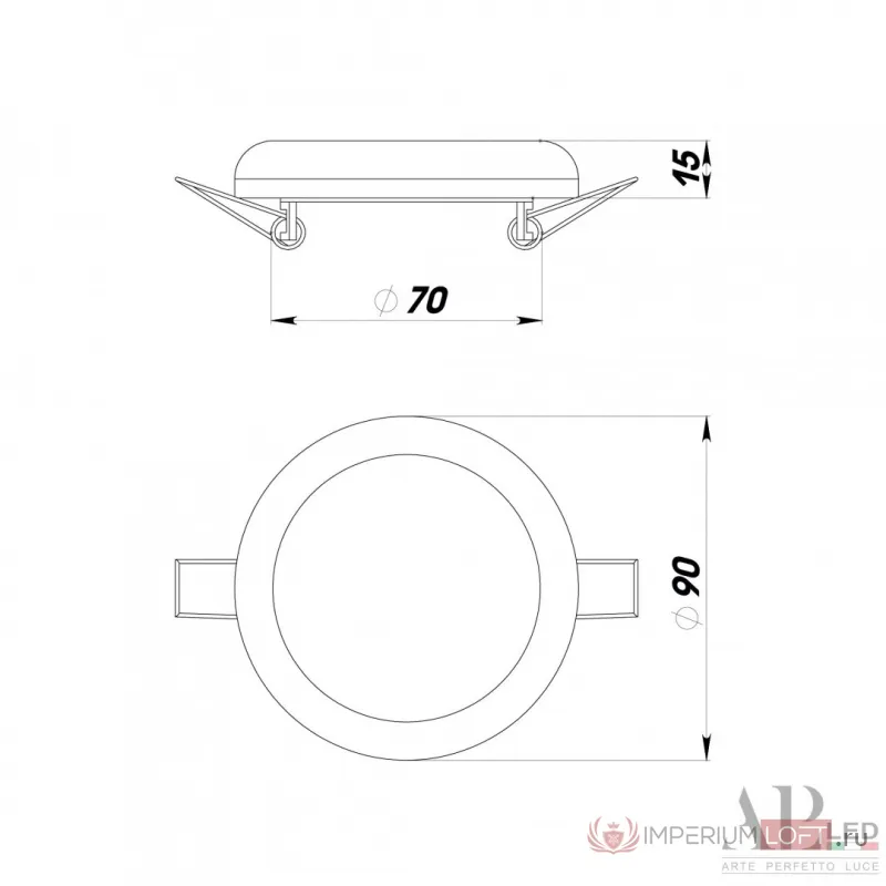 Светильник встраиваемый светодиодный APL LED Ingrid 3322.FAP222R/10W/4K от ImperiumLoft