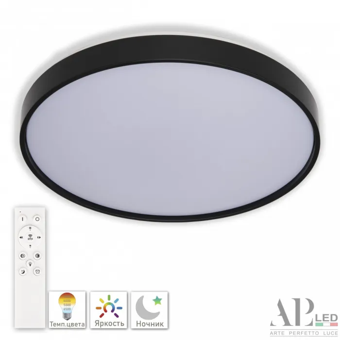 Светильник потолочный APL LED Toscana PRO 3315.XM302-2-374/24W Black от ImperiumLoft