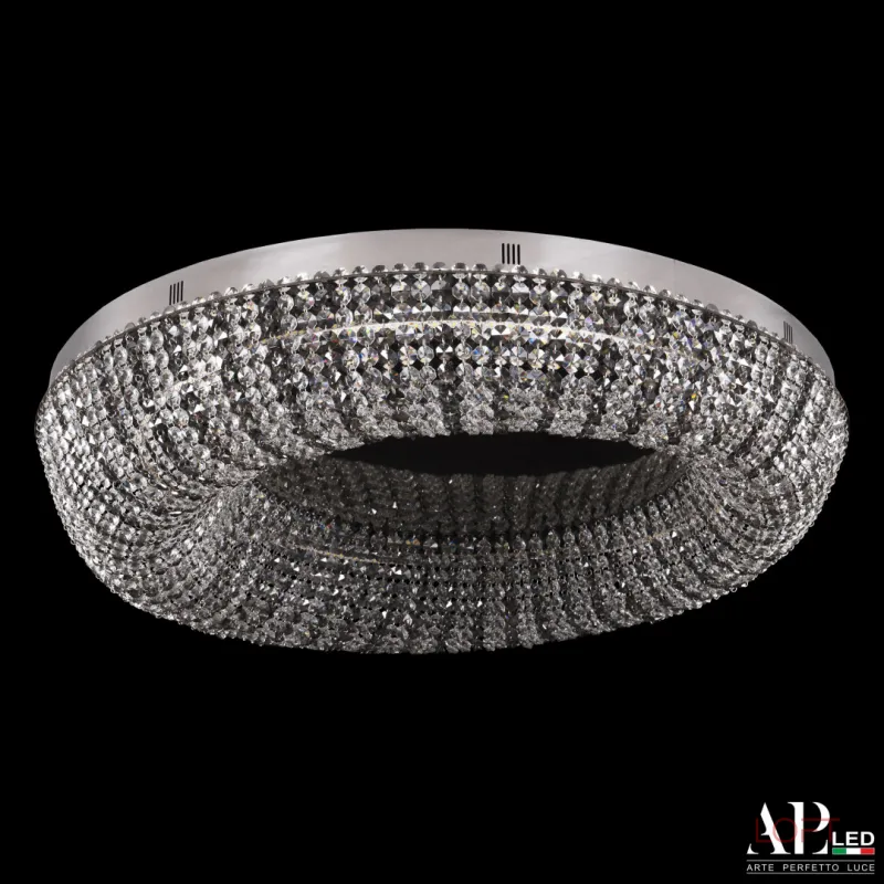 Люстра светодиодная хрустальная SH610.2.80.R.Ni.4000.Clear.731 APL LED Люстра светодиодная хрустальная SH610.2.80.R.Ni.4000.Clear.731 APL LED