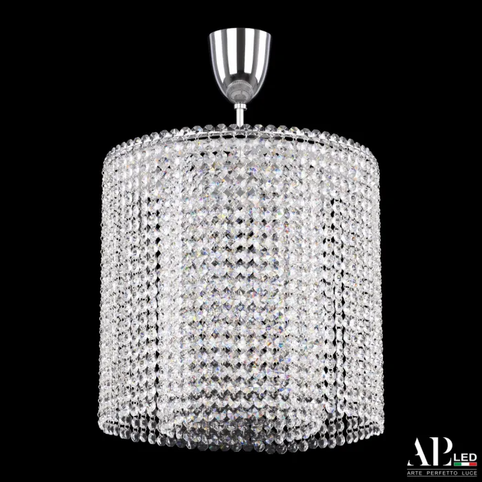 Люстра светодиодная хрустальная с пультом SH01.35.A.LED-DIM.Ni.Tube APL LED от ImperiumLoft