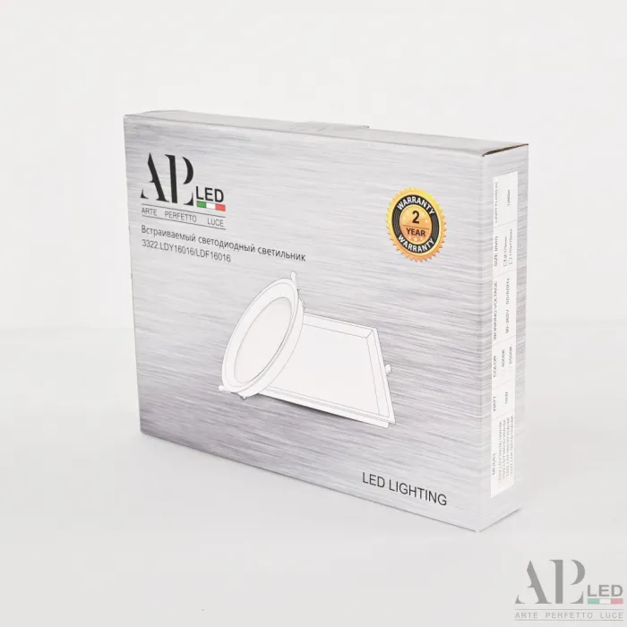 Светильник встраиваемый светодиодный 3322.LDF16016/16W/6K APL LED от ImperiumLoft