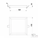 Светильник встраиваемый светодиодный 3322.LDF16016/16W/6K APL LED от ImperiumLoft