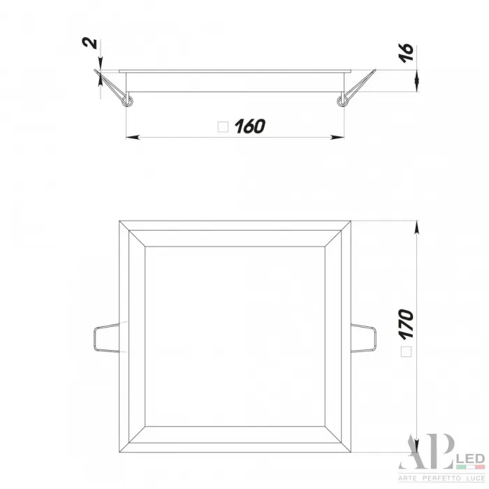 Светильник встраиваемый светодиодный 3322.LDF16016/16W/6K APL LED от ImperiumLoft