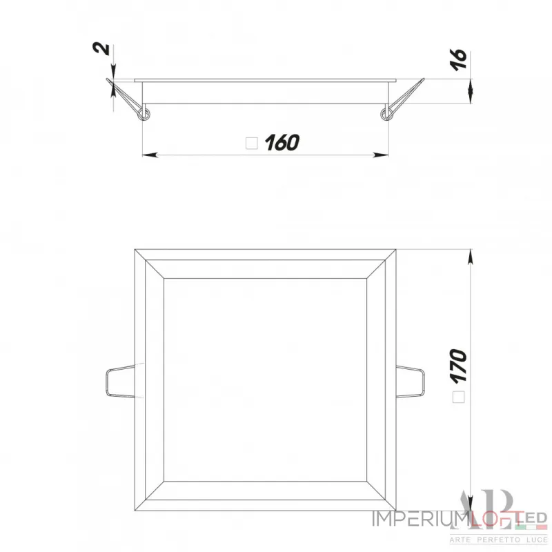 Светильник встраиваемый светодиодный 3322.LDF16016/16W/6K APL LED от ImperiumLoft