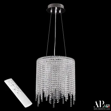 Люстра светодиодная хрустальная с пультом SH01.35.B.LED-DIM.Ni APL LED