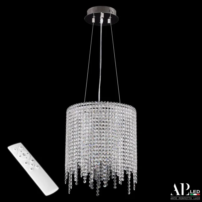 Люстра светодиодная хрустальная с пультом SH01.35.B.LED-DIM.Ni APL LED от ImperiumLoft