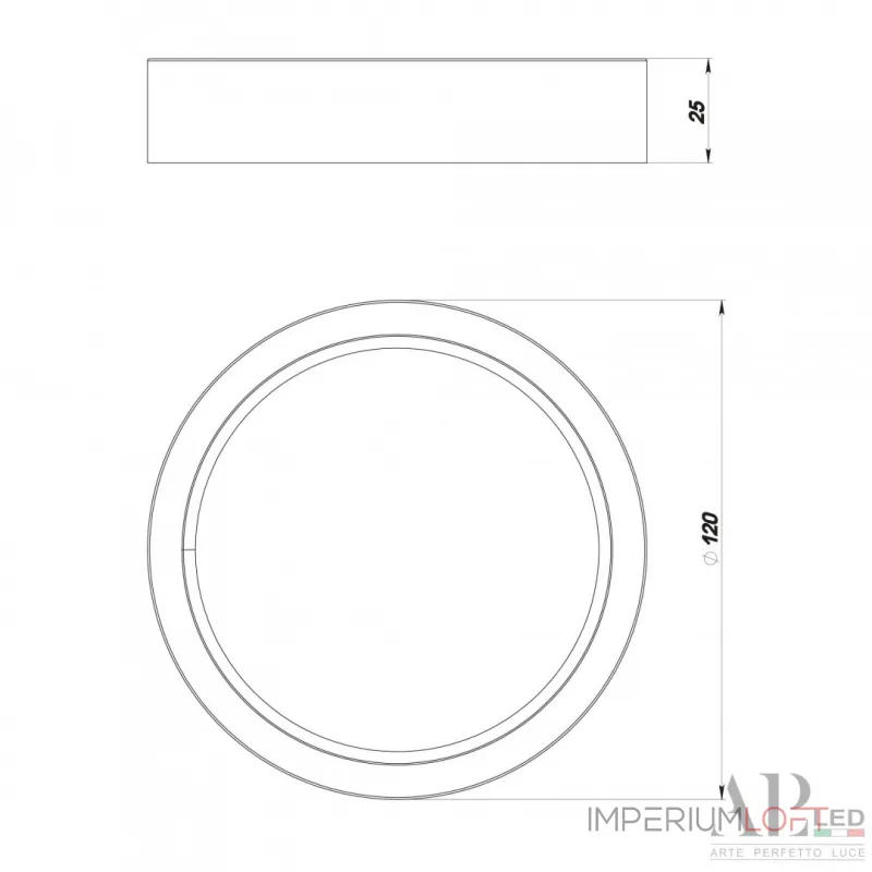 Светильник накладной светодиодный APL LED Ingrid 3322.LDY6004M/6W/6K