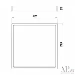 Светильник накладной светодиодный 3322.LDF2004M/18W/6K APL LED от ImperiumLoft