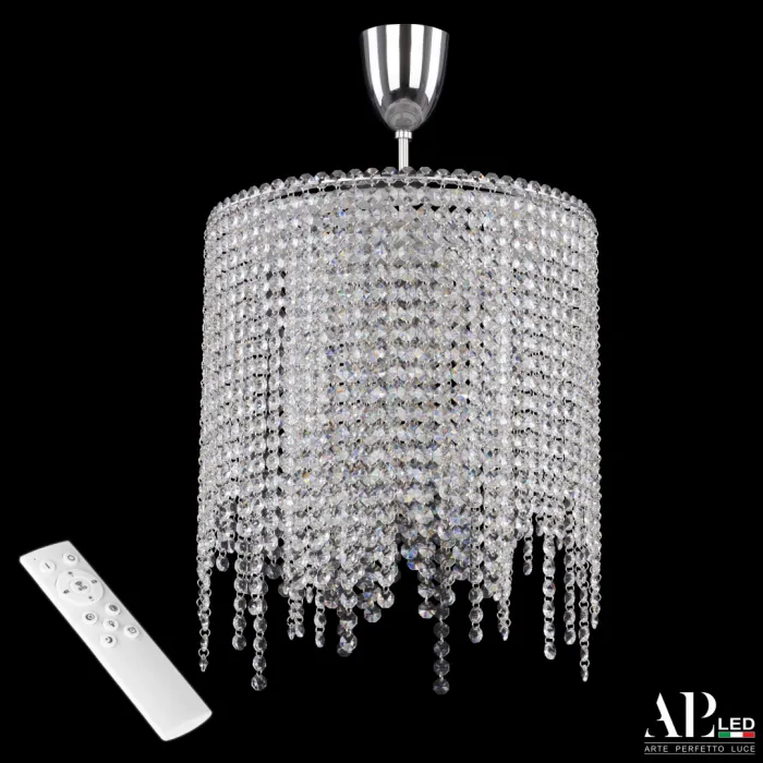 Люстра светодиодная хрустальная с пультом SH01.35.B.LED-DIM.Ni.Tube APL LED от ImperiumLoft