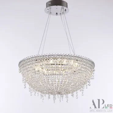 Люстра светодиодная хрустальная с пультом SH501.0.50.B.LED-DIM.Ni APL LED