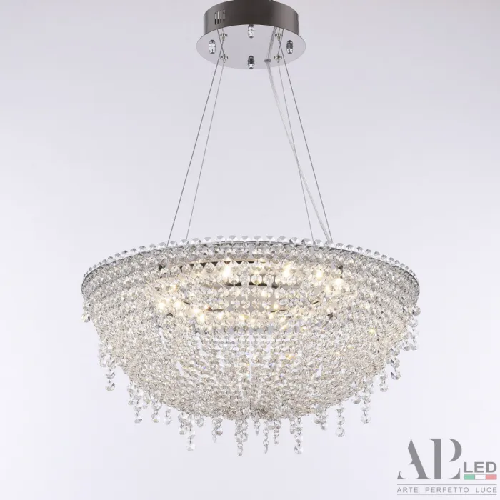 Люстра светодиодная хрустальная с пультом SH501.0.50.B.LED-DIM.Ni APL LED от ImperiumLoft