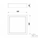 Светильник накладной светодиодный 3322.LDF6004M/6W/6K APL LED от ImperiumLoft