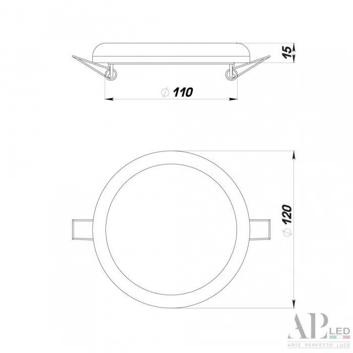 Светильник встраиваемый светодиодный APL LED Ingrid 3322.FAP222R/18W/6K от ImperiumLoft