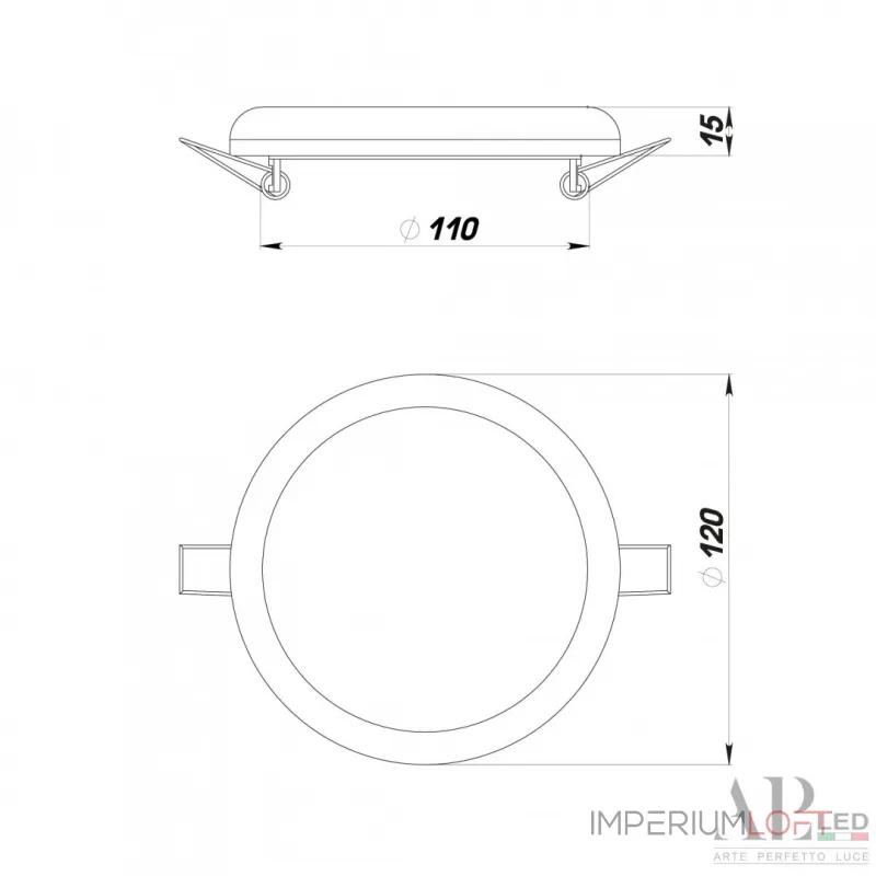 Светильник встраиваемый светодиодный APL LED Ingrid 3322.FAP222R/18W/6K от ImperiumLoft