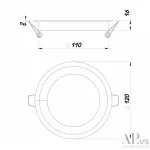 Светильник встраиваемый светодиодный APL LED Ingrid 3322.LDY9016/9W/4K от ImperiumLoft