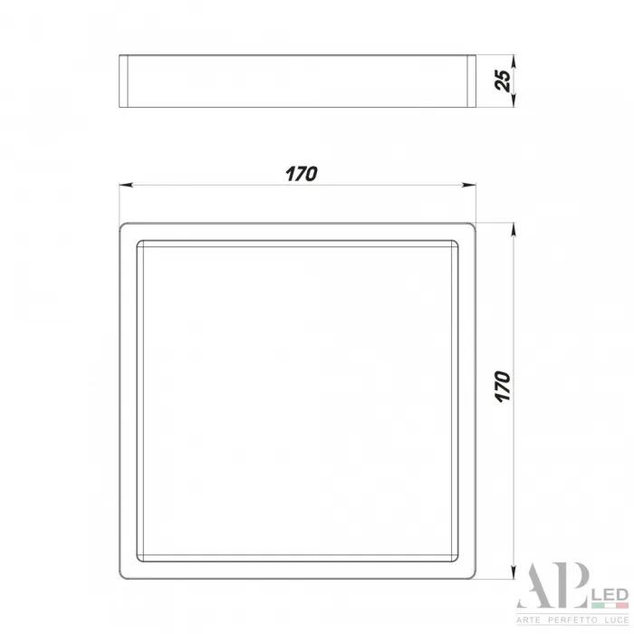 Светильник накладной светодиодный APL LED Ingrid 3322.LDF1604M/12W/4K от ImperiumLoft