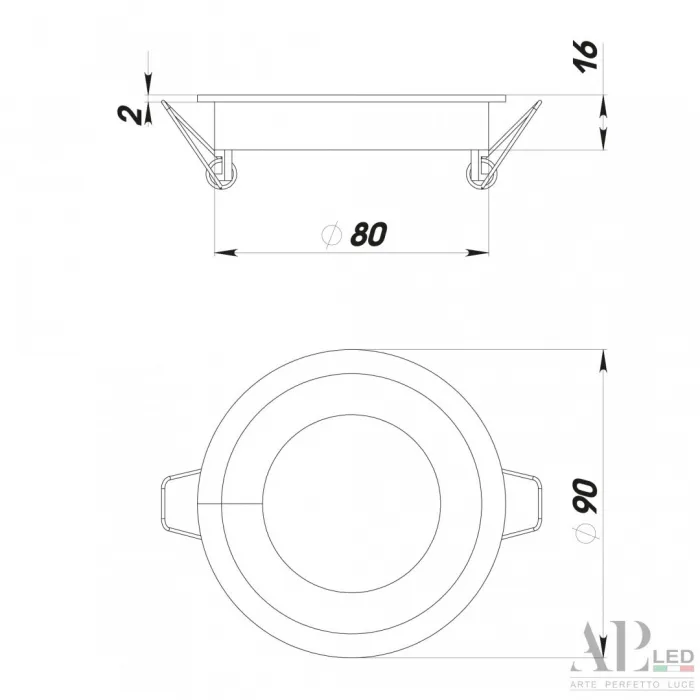 Светильник встраиваемый светодиодный 3322.LDY5016/5W/6K APL LED от ImperiumLoft
