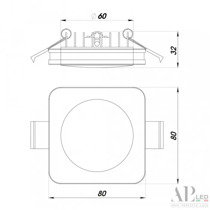 Светильник встраиваемый светодиодный 3322.LD109S/7W/4K APL LED от ImperiumLoft
