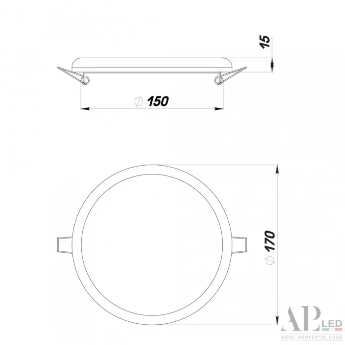 Светильник встраиваемый светодиодный APL LED Ingrid 3322.FAP222R/22W/4K от ImperiumLoft