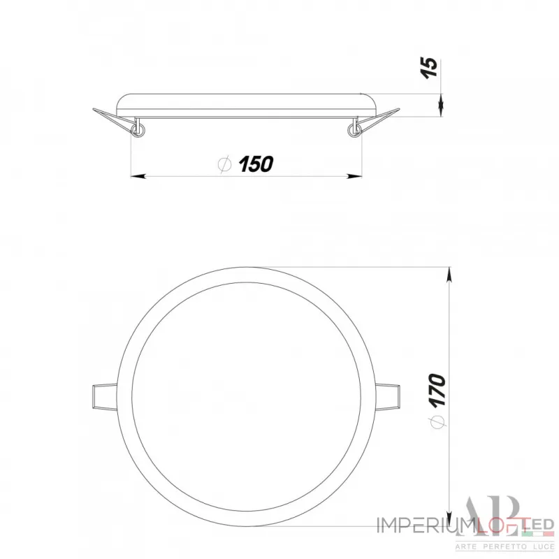 Светильник встраиваемый светодиодный APL LED Ingrid 3322.FAP222R/22W/4K от ImperiumLoft