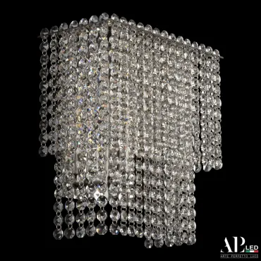 Бра хрустальный каскад SH500.B3.25-27.A.Ni.E14 APL LED