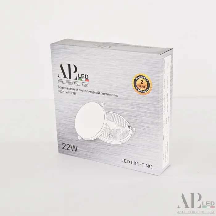 Светильник встраиваемый светодиодный APL LED Ingrid 3322.FAP222R/22W/4K от ImperiumLoft