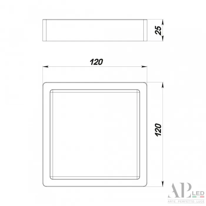 Светильник накладной светодиодный APL LED Ingrid 3322.LDF6004M/6W/4K от ImperiumLoft