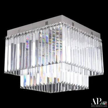 Люстра хрустальная каскадная SH10.42.C.Ni.E14.PK APL LED