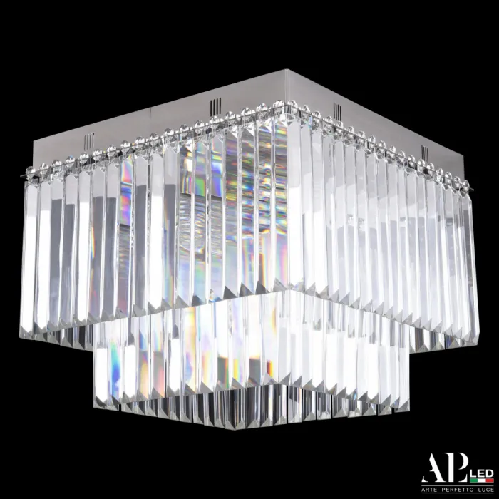 Люстра хрустальная каскадная SH10.42.C.Ni.E14.PK APL LED от ImperiumLoft