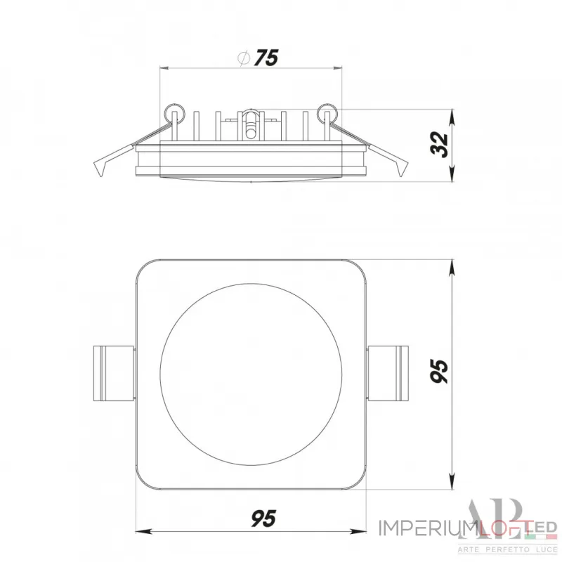 Светильник встраиваемый светодиодный 3322.LD109S/12W/4K APL LED от ImperiumLoft