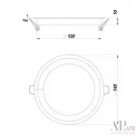 Светильник встраиваемый светодиодный 3322.LDY12016/12W/6K APL LED от ImperiumLoft