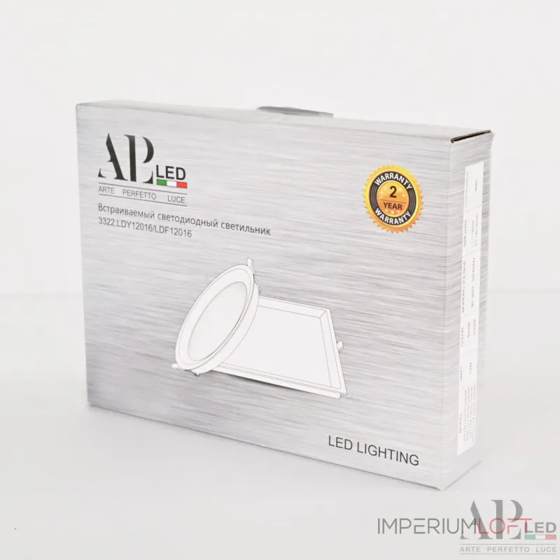 Светильник встраиваемый светодиодный 3322.LDF12016/12W/4K APL LED от ImperiumLoft