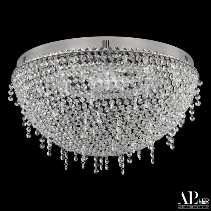 Люстра светодиодная хрустальная с пультом SH501.2.50.D.LED-DIM.Ni APL LED от ImperiumLoft