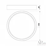 Светильник накладной светодиодный APL LED Ingrid 3322.LDY1604M/12W/4K