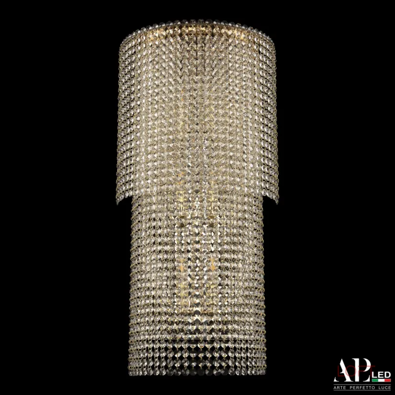Бра хрустальный каскад SH500.B4.35-70.A.Gd.E14 APL LED