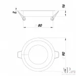 Светильник встраиваемый светодиодный 3322.LDY5016/5W/4K APL LED от ImperiumLoft