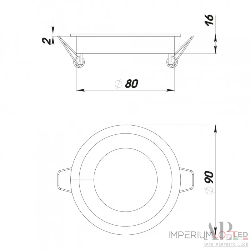 Светильник встраиваемый светодиодный 3322.LDY5016/5W/4K APL LED