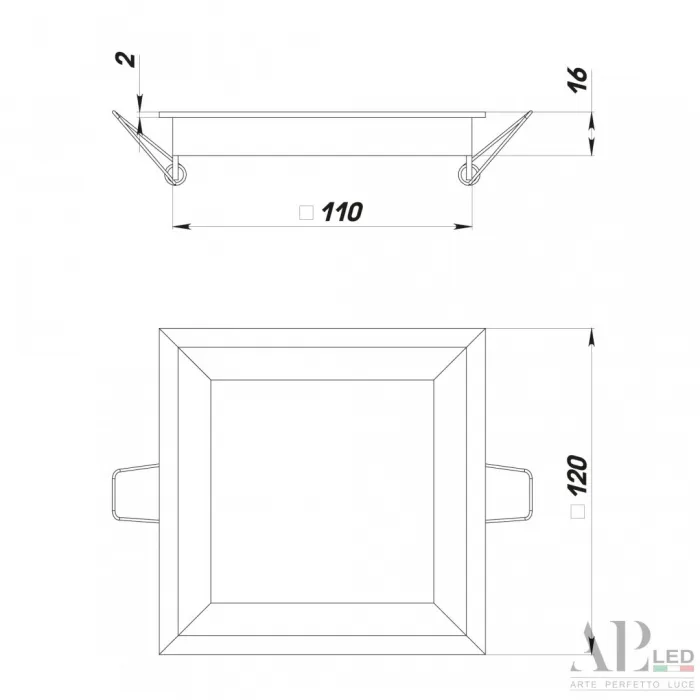 Светильник встраиваемый светодиодный 3322.LDF9016/9W/4K APL LED от ImperiumLoft