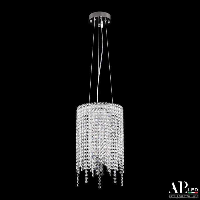 Люстра светодиодная хрустальная с пультом SH01.25.B.LED-DIM.Ni APL LED от ImperiumLoft