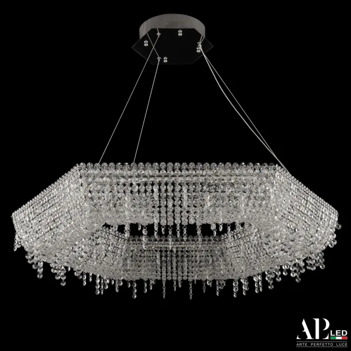 Люстра светодиодная хрустальная SH506.0.80.B.Ni.4000 APL LED от ImperiumLoft