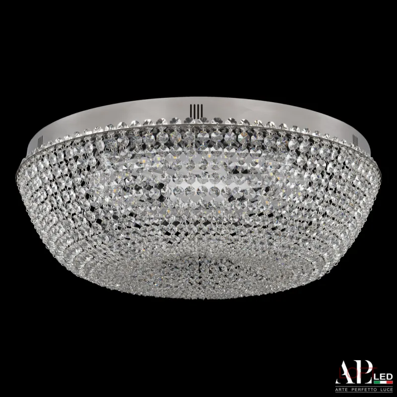 Люстра светодиодная хрустальная с пультом SH501.2.50.E.LED-DIM.Ni APL LED