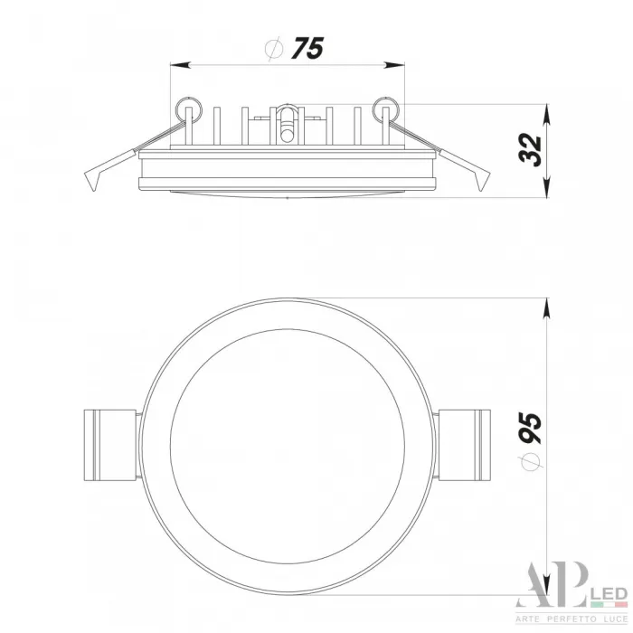 Светильник встраиваемый светодиодный APL LED Ingrid 3322.LD109R/12W/6K от ImperiumLoft