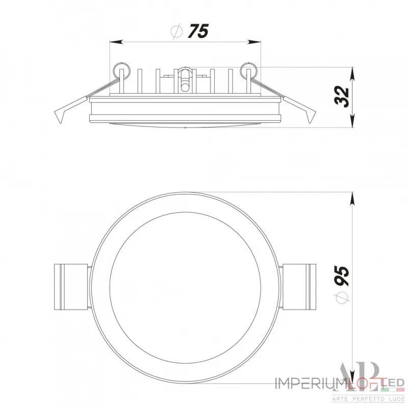 Светильник встраиваемый светодиодный APL LED Ingrid 3322.LD109R/12W/6K
