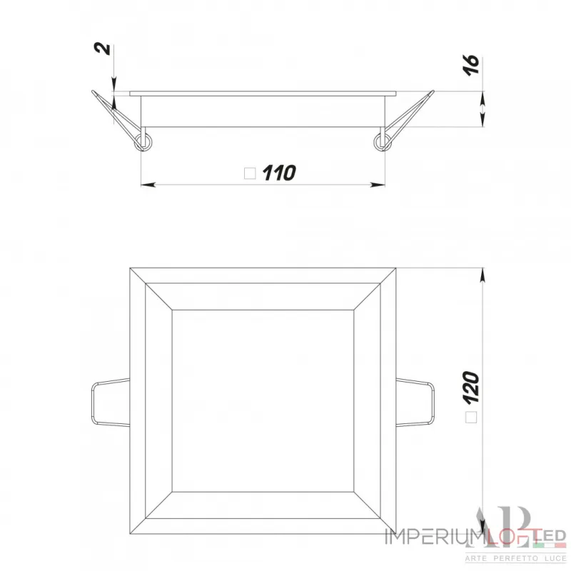 Светильник встраиваемый светодиодный 3322.LDF9016/9W/6K APL LED от ImperiumLoft