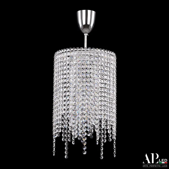 Люстра светодиодная хрустальная с пультом SH01.25.B.LED-DIM.Ni.Tube APL LED от ImperiumLoft
