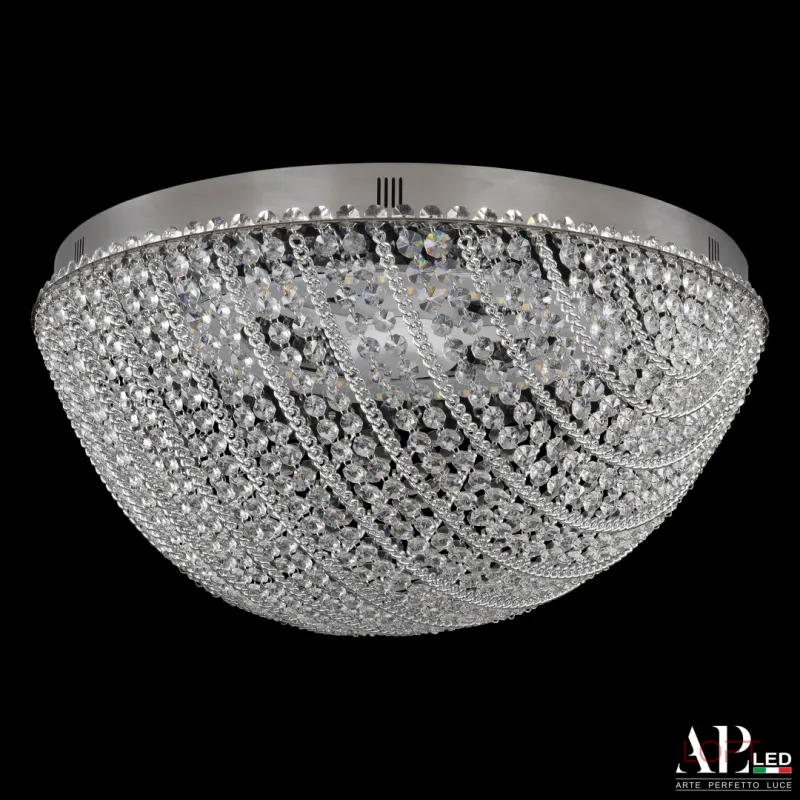 Люстра светодиодная хрустальная с пультом SH501.2.50.M.LED-DIM.Ni APL LED Люстра светодиодная хрустальная с пультом SH501.2.50.M.LED-DIM.Ni APL LED