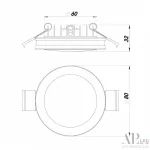 Светильник встраиваемый светодиодный APL LED Ingrid 3322.LD109R/7W/6K от ImperiumLoft