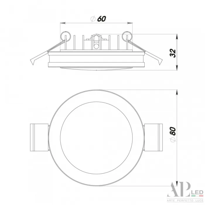 Светильник встраиваемый светодиодный APL LED Ingrid 3322.LD109R/7W/6K от ImperiumLoft