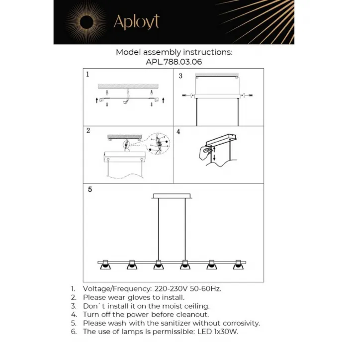 Люстра подвесная Aployt Rezeda APL.788.03.06 от ImperiumLoft